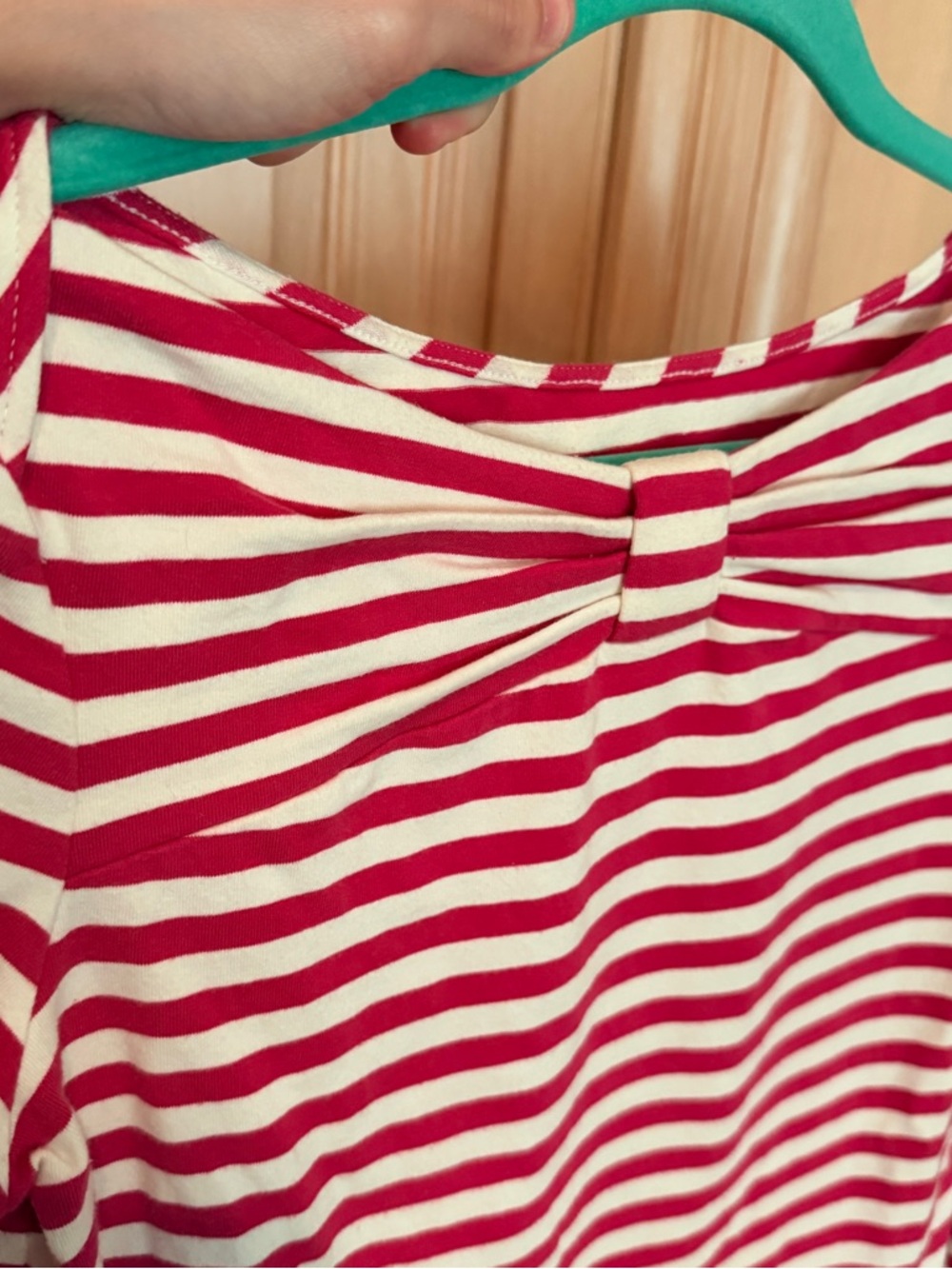 EUC Kate Spade Boat Neck Striped Bow Top - Picture 8 of 8